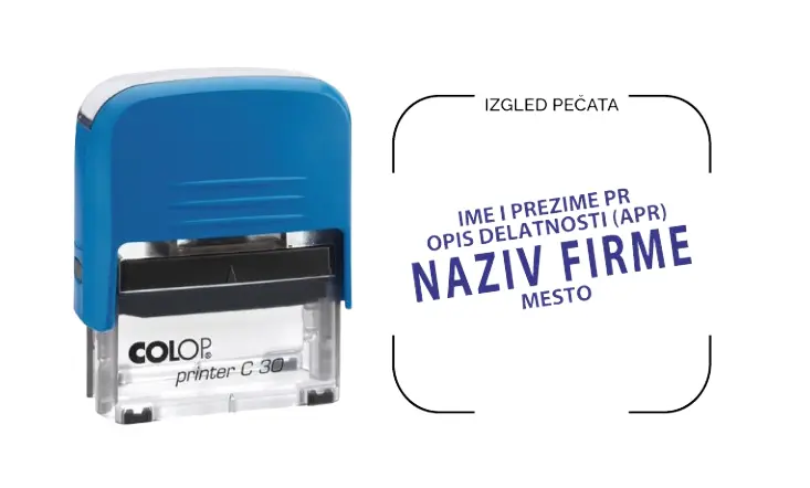 Pečat naziv firme, delatnost APR